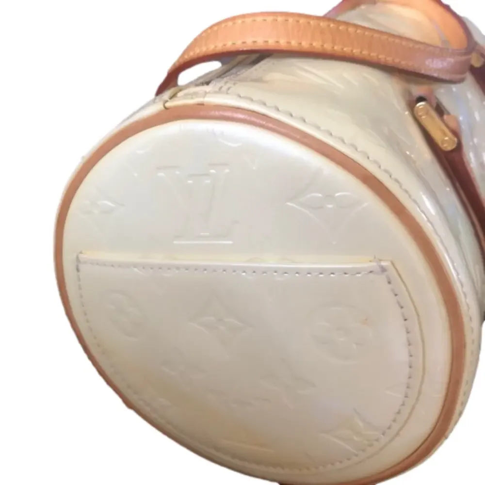 Louis Vuitton Cream Patent Monogram Barrel Bag with Tan Handles - Picture 10 of 10